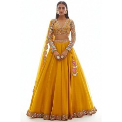 Organaza Silk Designer Stone work lehenga in 2 beautiful colors 